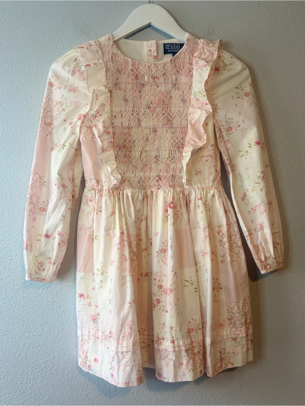Polo by Ralph Lauren Pink Floral Smocked Kids Dress